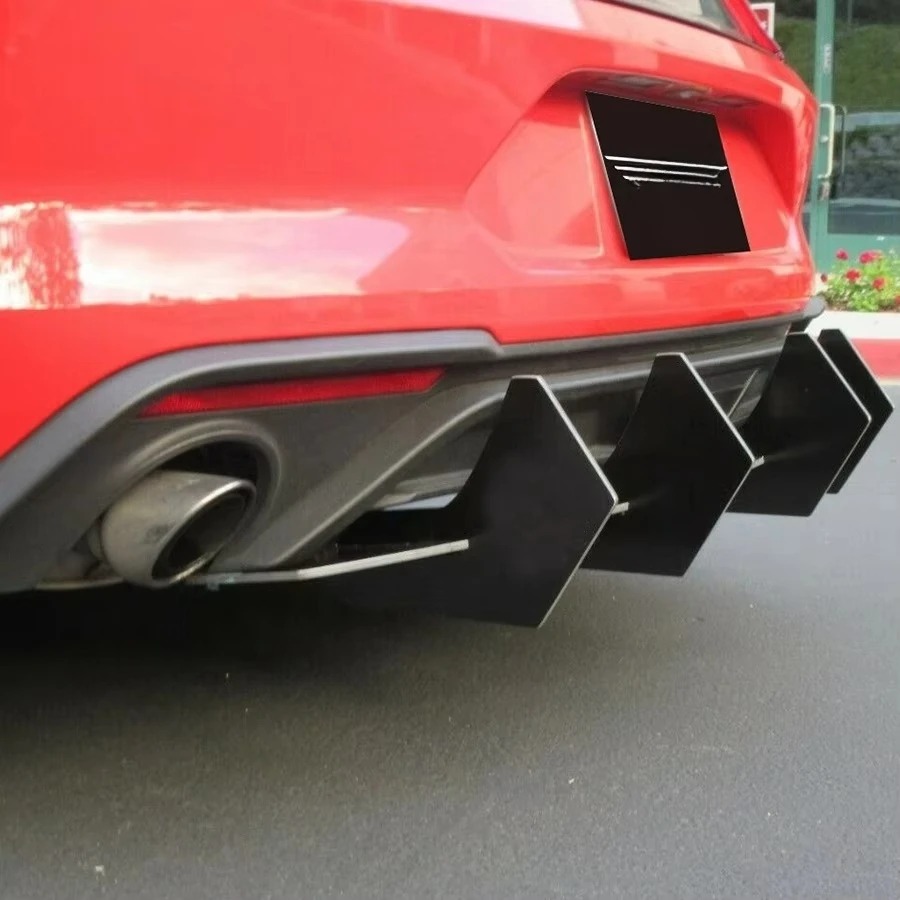 For Mustang 2.3T Carbon Fiber Rear Diffuser with Bumper Extend Splitter New External Body Kits
